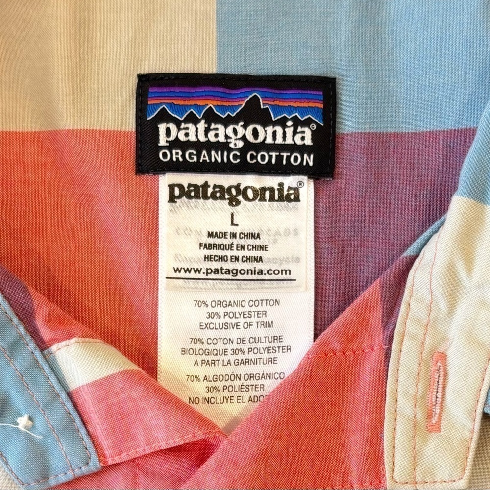 Patagonia Men's Fezzman Short Sleeve Button Down Shirt Size Large - Picture 4 of 5